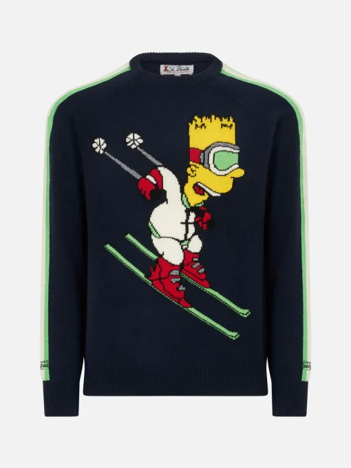 Maglione da uomo girocollo con stampa jacquard Bart Simpson | EDIZIONE SPECIALE DEI SIMPSON