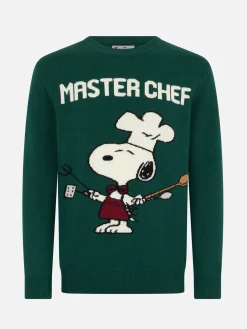 Maglione da uomo verde Heron con Snoopy chef | SNOOPY PEANUTS SPECIAL EDITION