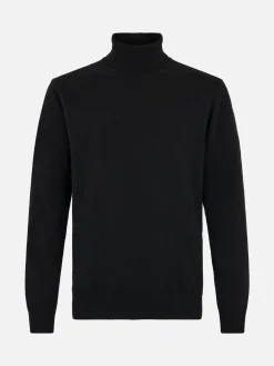 Maglione dolcevita in misto cashmere nero da uomo Bond