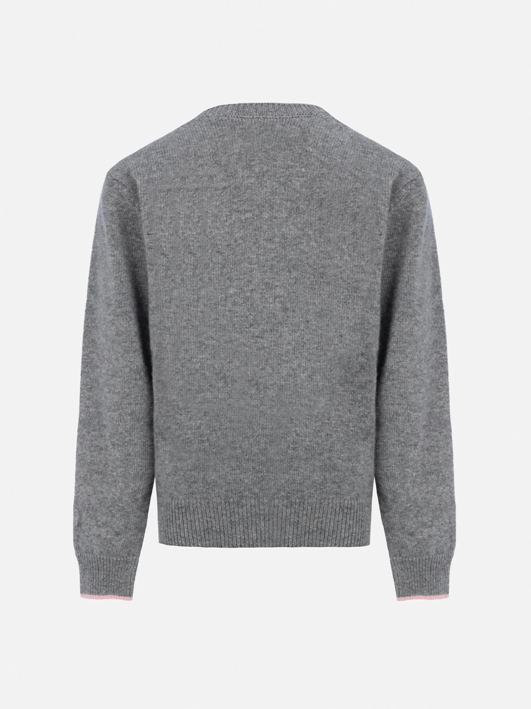 Maglione girocollo grigio da bambina Princess con la stampa Mum's Favourite