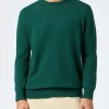 Maglione girocollo in misto cashmere verde inglese da uomo Regent