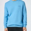 Maglione girocollo in misto cashmere blu polvere da uomo Regent