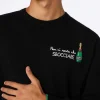Maglione nero da uomo Heron con ricamo Non ci resta che sbocciare