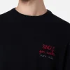 Maglione nero da uomo Heron con ricamo Single per scelta non mia
