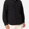 Man black overshirt Chalet with St. Barth embroidery
