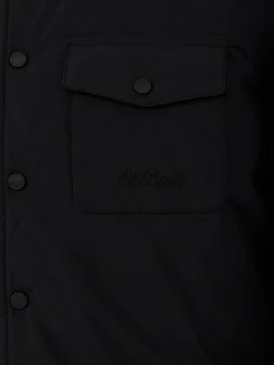 Man black overshirt Chalet with St. Barth embroidery