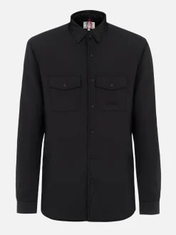 Man black overshirt Chalet with St. Barth embroidery
