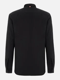 Man black overshirt Chalet with St. Barth embroidery