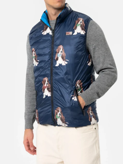 Man bluette padded vest Aspen