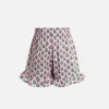 Pantaloncini da bambina Ander P in cotone con volant e stampa a fiori