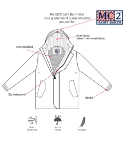 Parka da bambino verde militare con cappuccio