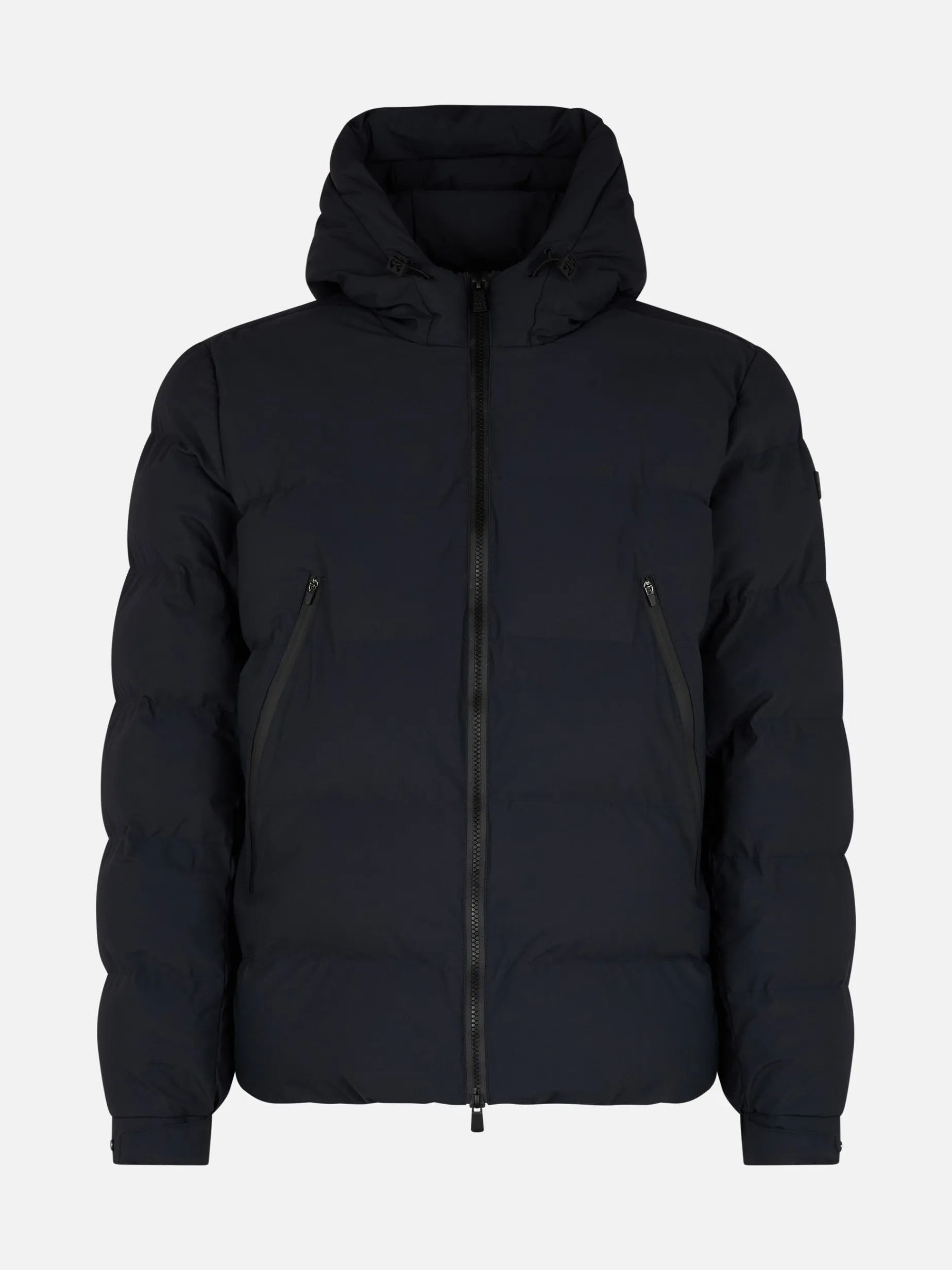 Piumino con cappuccio blu navy da uomo Maier