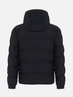 Piumino con cappuccio blu navy da uomo Maier