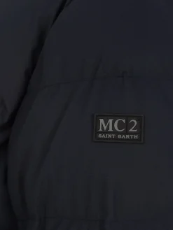 Piumino con cappuccio blu navy da uomo Maier