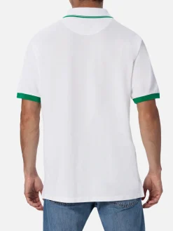 Polo da uomo in piquet di cotone bianco Beverly Hills | AUSTRALIAN BRAND SPECIAL EDITION