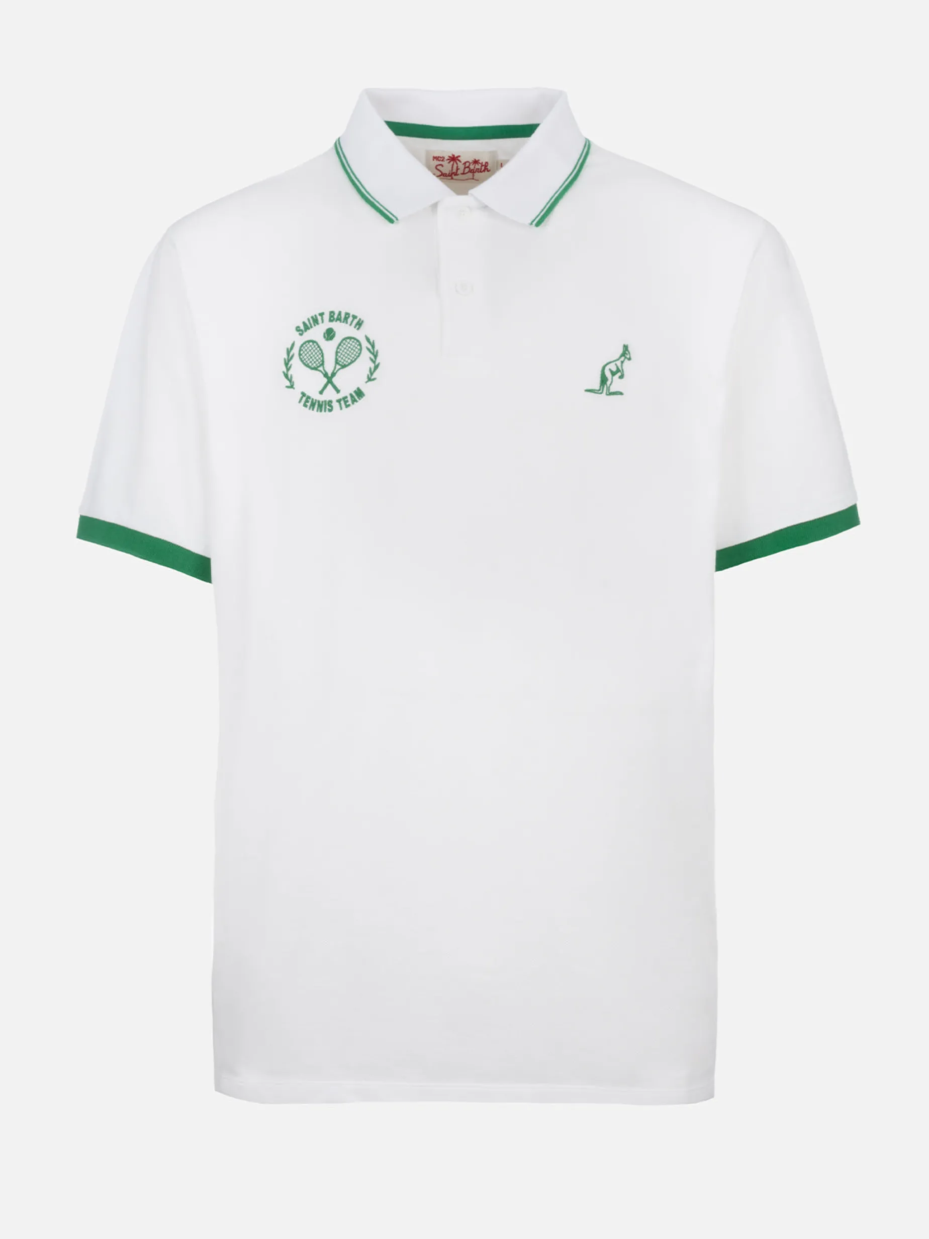 Polo da uomo in piquet di cotone bianco Beverly Hills | AUSTRALIAN BRAND SPECIAL EDITION