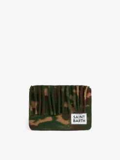 Pouch a tracolla coperta Parisienne con stampa camouflage