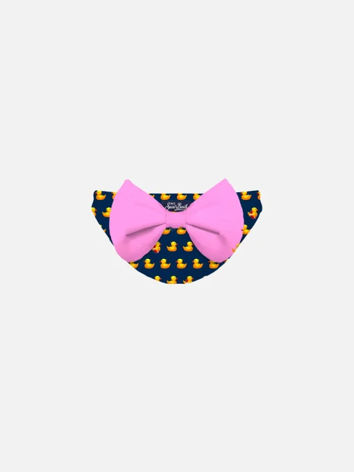 Slip da bagno da bambina con stampa papere