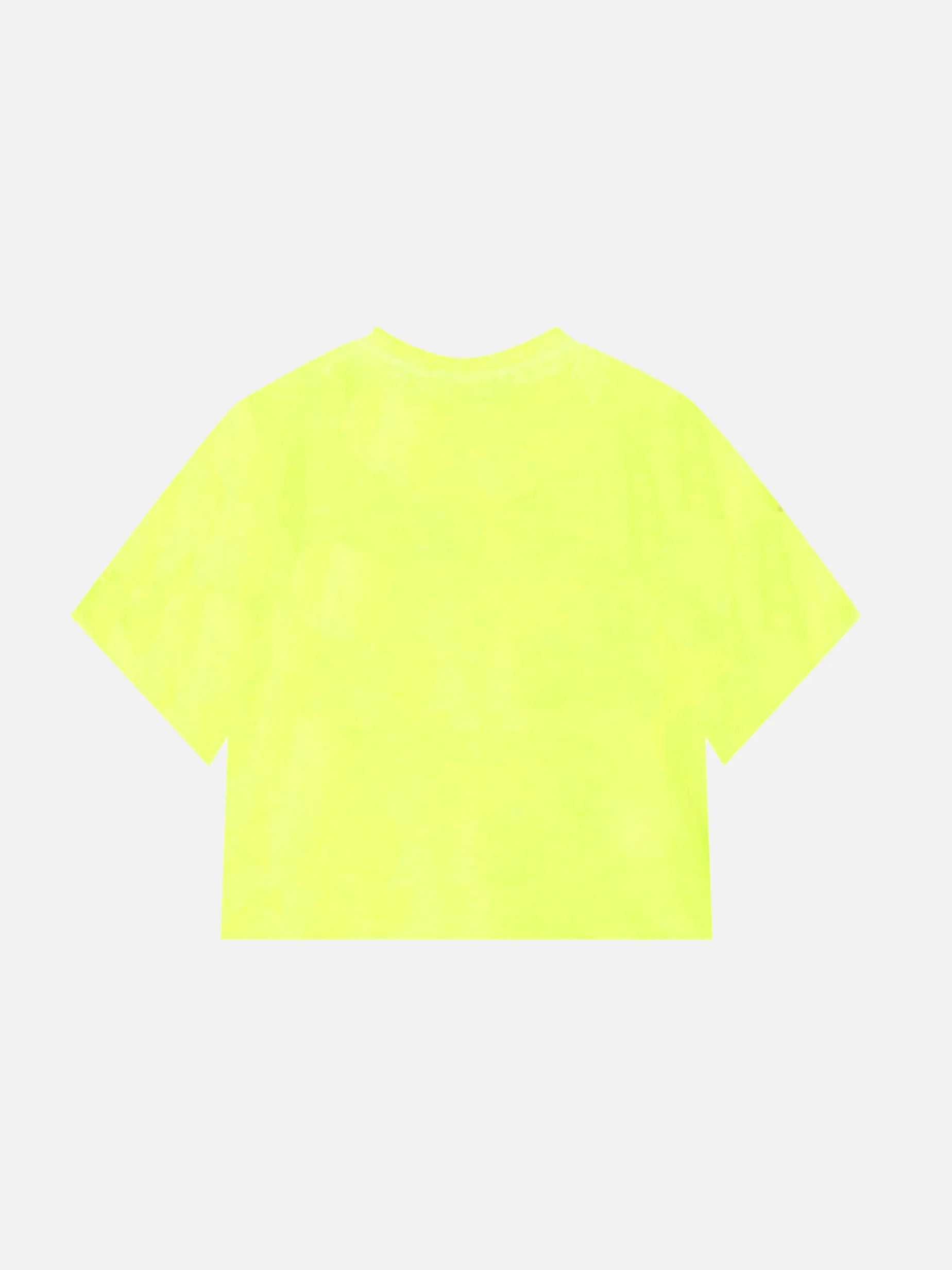 T-shirt corta da bambina giallo fluo