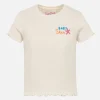T-shirt da bambina a costine Serena Jr con ricamo Baby Star