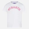 T-shirt da bambina con logo patch St. Barth rosa