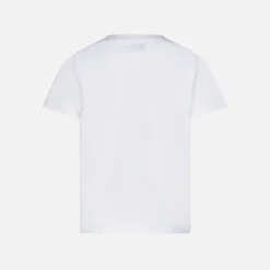 T-shirt da bambina con logo patch St. Barth rosa