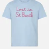 T-shirt da bambina con ricamo Lost in St. Barth