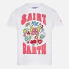 T-shirt da bambina in cotone con stampa Saint Barth