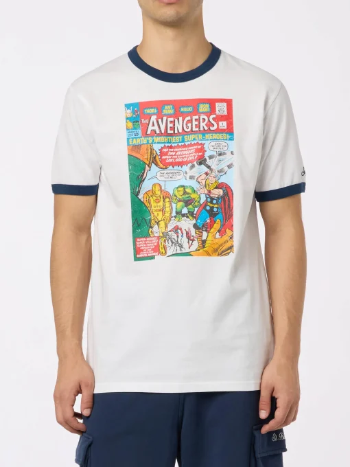 T-shirt da uomo in cotone con stampa Avengers | MARVEL SPECIAL EDITION