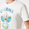 T-shirt da uomo in cotone pesante con stampa Courma Padel Club