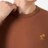 T-shirt da uomo in cotone marrone