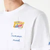 T-shirt da uomo in cotone con stampa e ricamo Estathé summer mood | Estathé® Edizione Speciale