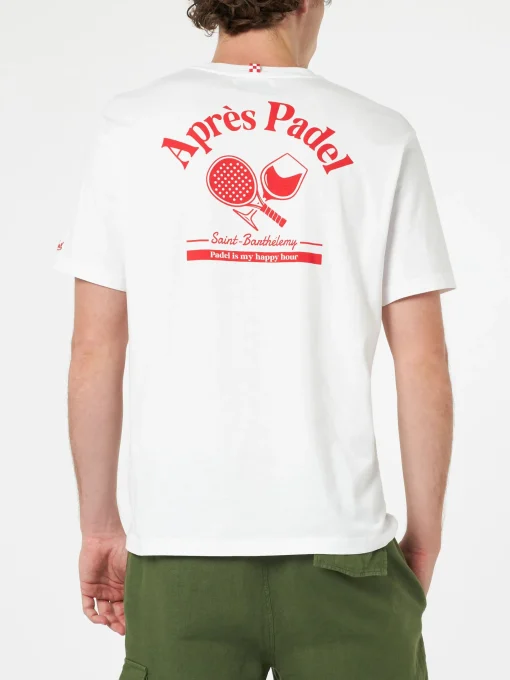 T-shirt da uomo in cotone con stampa piazzata Aprés Padel