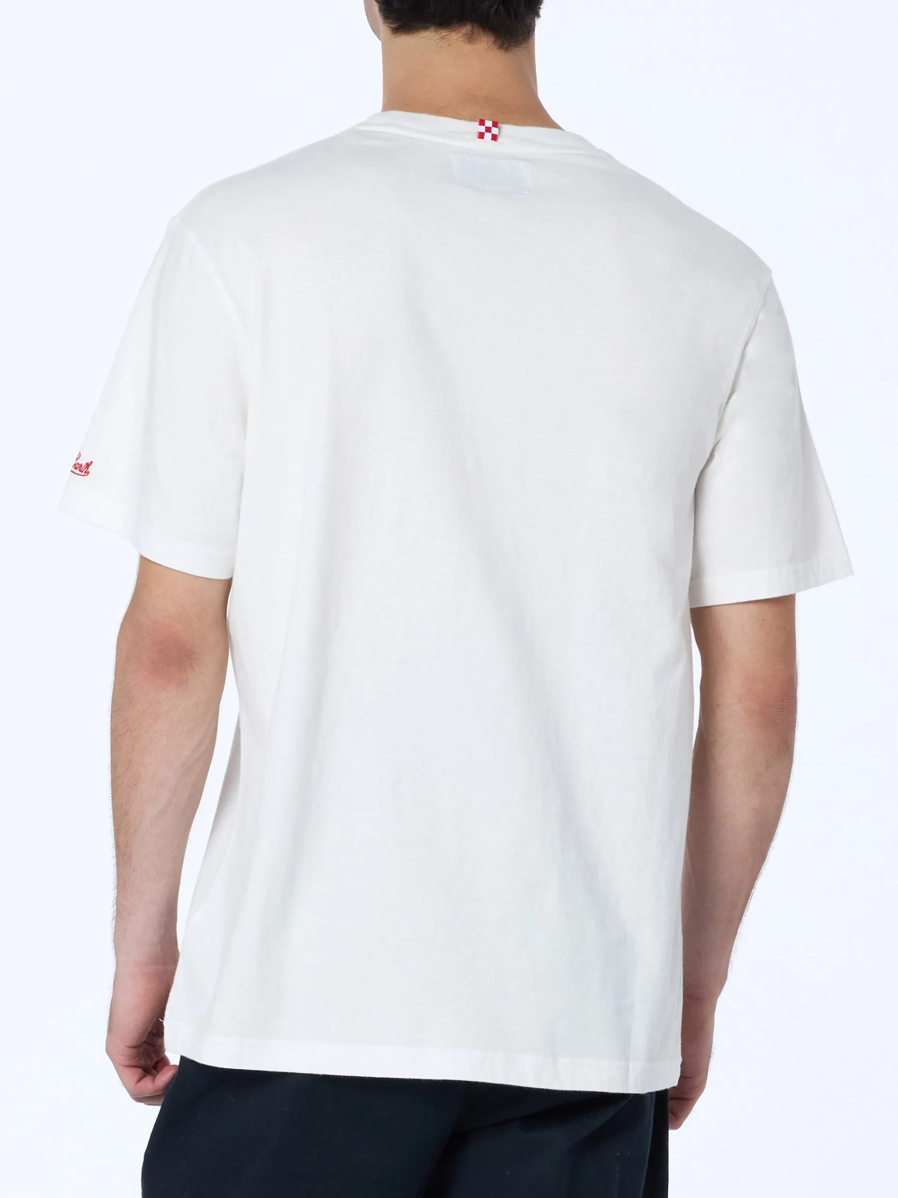 T-shirt da uomo in cotone pesante Arnott con ricamo Ho bisogno di un amaro