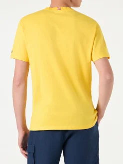 T-shirt da uomo in cotone con ricamo I found my gin in Portofino | PORTOFINO DRY GIN EDIZIONE SPECIALE