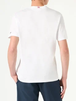 T-shirt da uomo in cotone con stampa St. Barth Disco Club e Snoopy | SNOOPY - EDIZIONE SPECIALE PEANUTS™