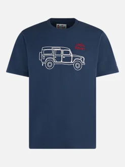 T-shirt da uomo in cotone pesante con ricamo Latin Rover