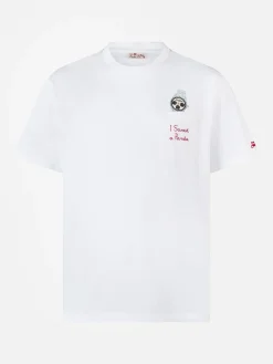 T-shirt da uomo in cotone Austin con stampa orologio e ricamo