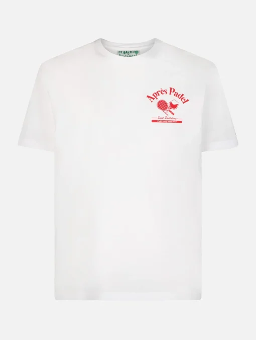 T-shirt da uomo in cotone con stampa piazzata Aprés Padel