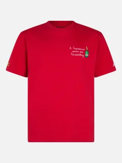 T-shirt da uomo in cotone pesante Arnott con ricamo A Capodanno siamo dai Furstenberg | VACANZE DI NATALE EDIZIONE SPECIALE