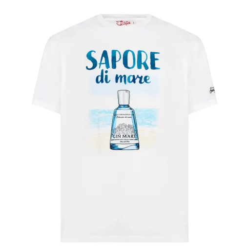 T-shirt da uomo in cotone con stampa Gin | GIN MARE EDIZIONE SPECIALE