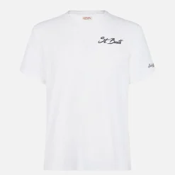 T-shirt da uomo in cotone con stampa St. Barth surf