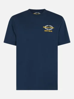 T-shirt da uomo in cotone con stampa Magnum Marine & Saint Barth davanti e dietro | EDIZIONE SPECIALE MAGNUM MARINE