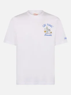 T-shirt da uomo in cotone con ricamo Gin Tonic Ossessione