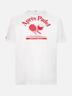 T-shirt da uomo in cotone con stampa piazzata Aprés Padel