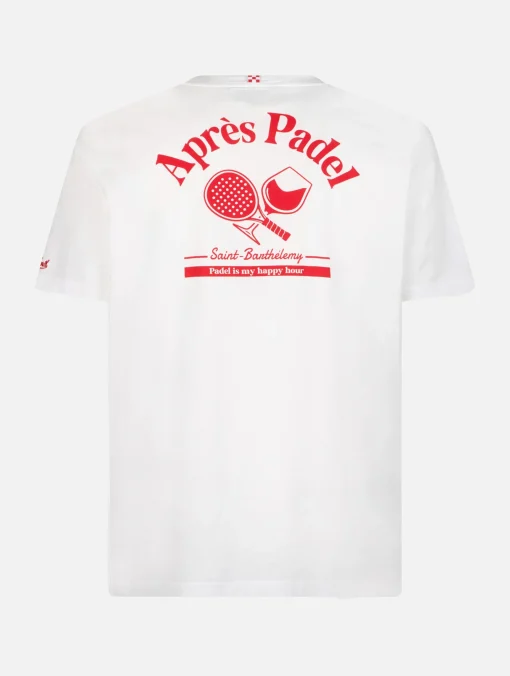 T-shirt da uomo in cotone con stampa piazzata Aprés Padel