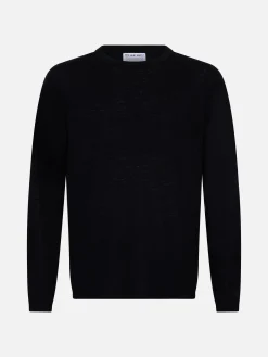 T-shirt da uomo in misto cashmere nero Scott