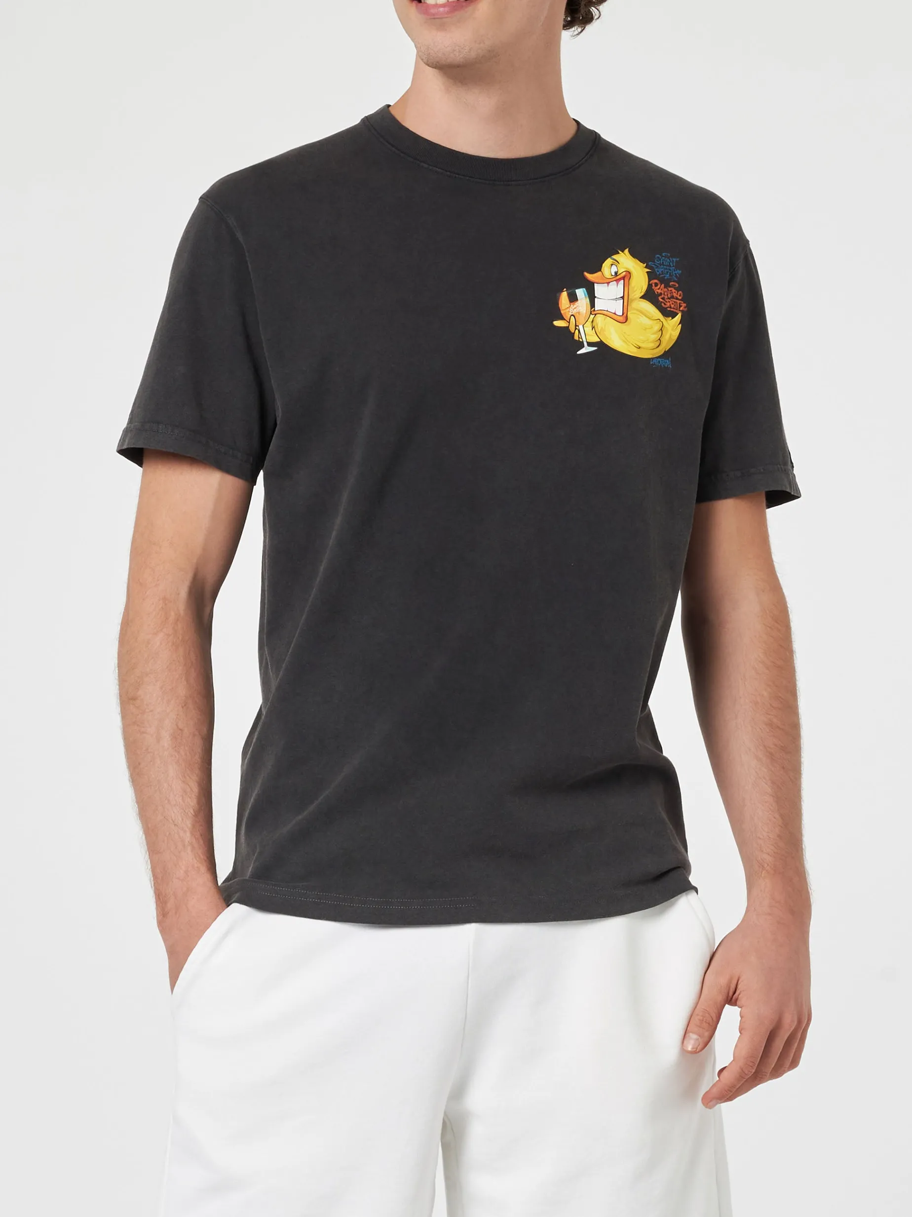 T-shirt da uomo vintage in cotone Jack con stampa Ducky Cryptopuppets | EDIZIONE SPECIALE CRYPTOPUPPETS