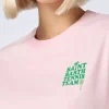 T-shirt rosa in cotone con stampa "St Barth tennis team"